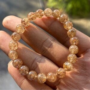 Phantom Strawberry Quartz Crystal Bracelet 8.5mm